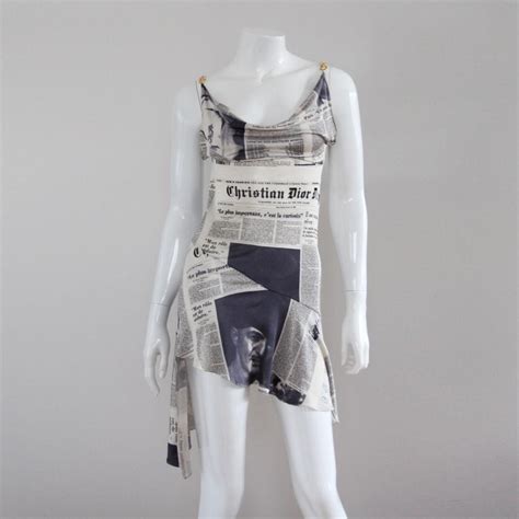 christian dior newspaper dress buy|john galliano newspaper dress.